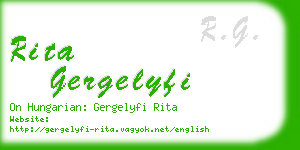rita gergelyfi business card